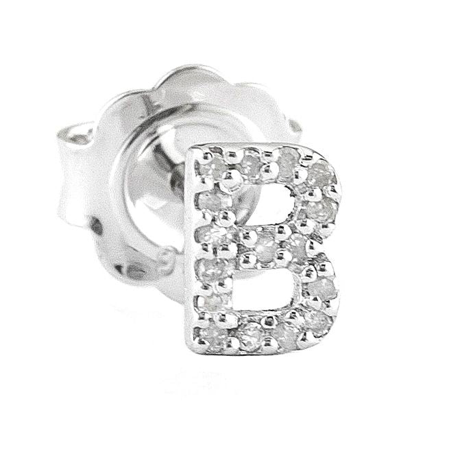 Personalized Jewelry: Diamond Initial Stud Earrings