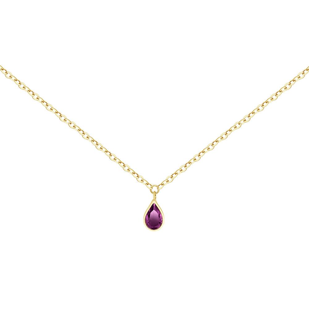 Bezel Ruby Necklace